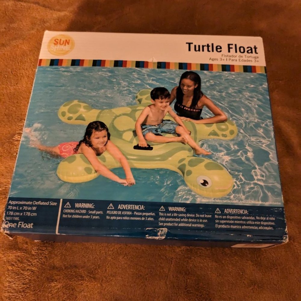 Sunshine Turtle baby/toddler kids swimming float ages 3 and up